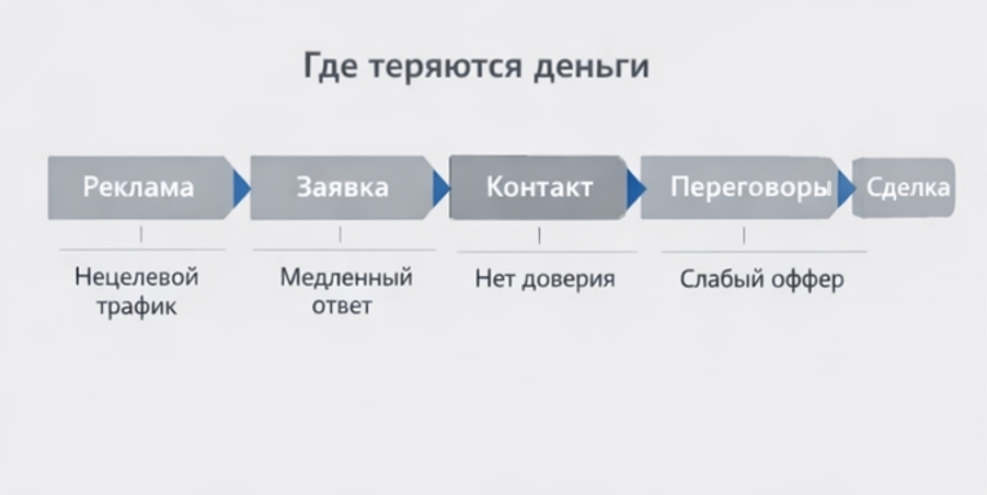 этапы потери денег