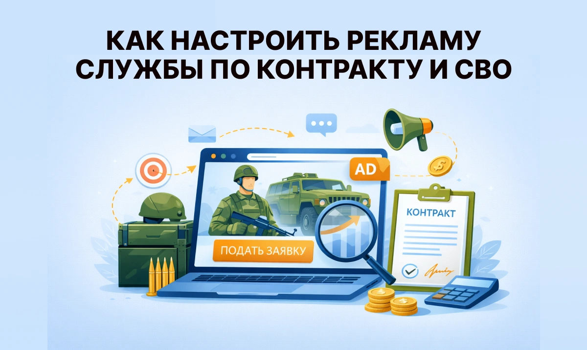 Как настроить рекламу службы по контракту и СВО