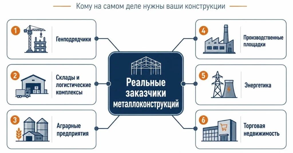 Карта целевых заказчиков металлоконструкций