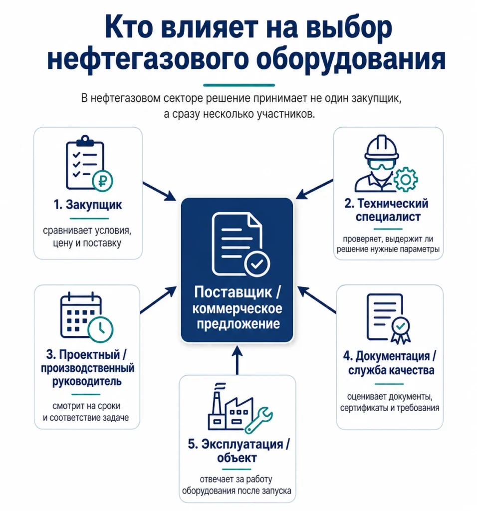 кто влияет на выбор нефтегазового оборудования