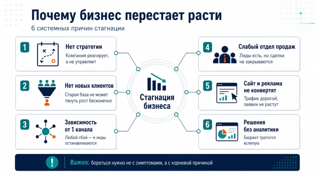 почему бизнес перестает расти