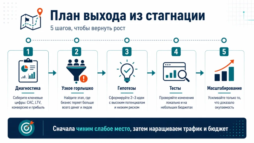 Пять этапов выхода бизнеса из стагнации