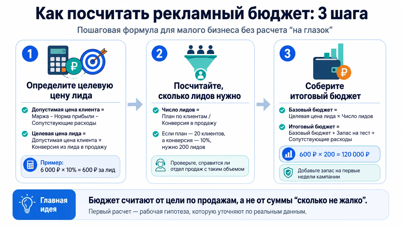 Как рассчитать рекламный бюджет