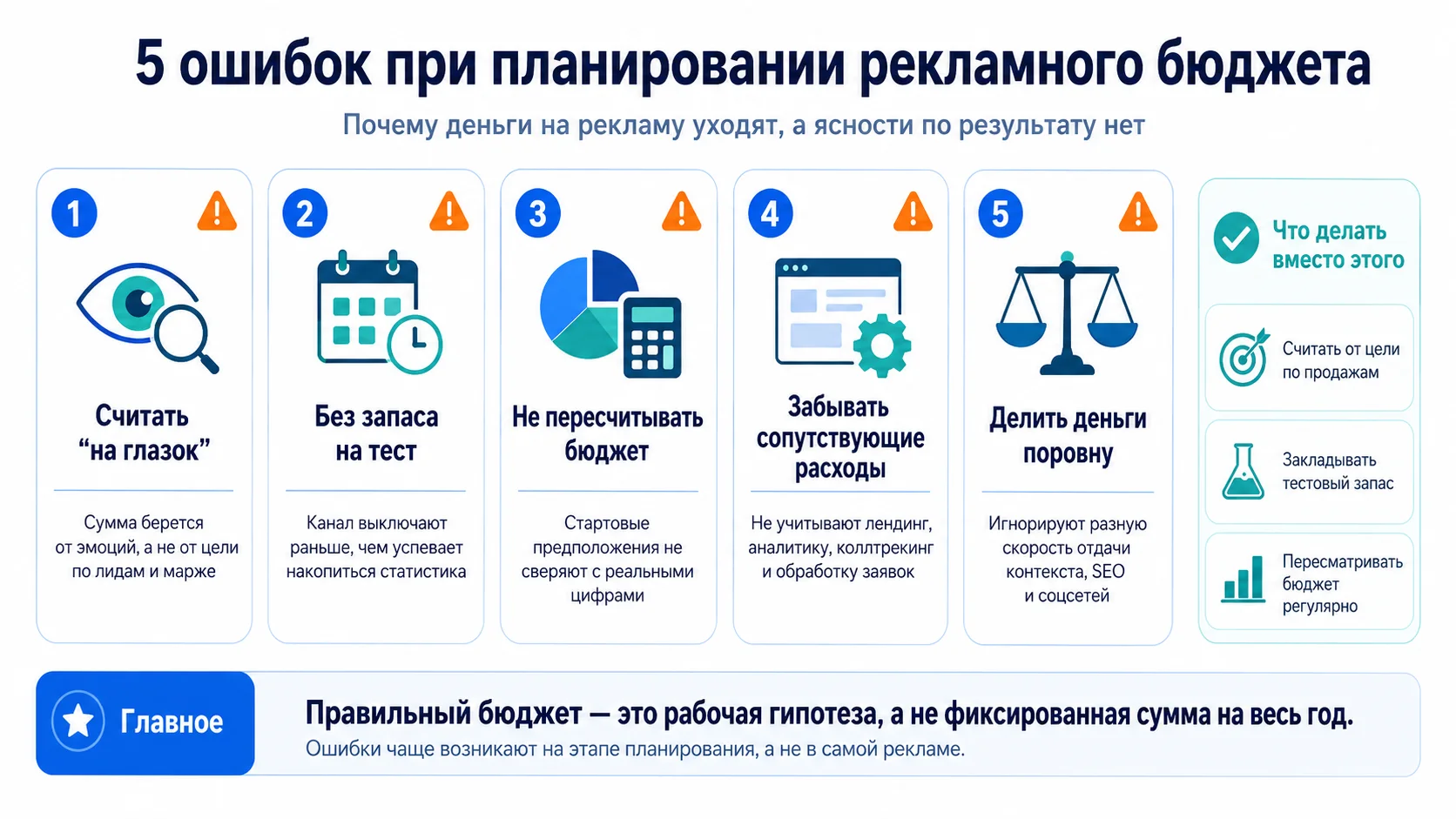 Ошибки при планировании рекламного бюджета