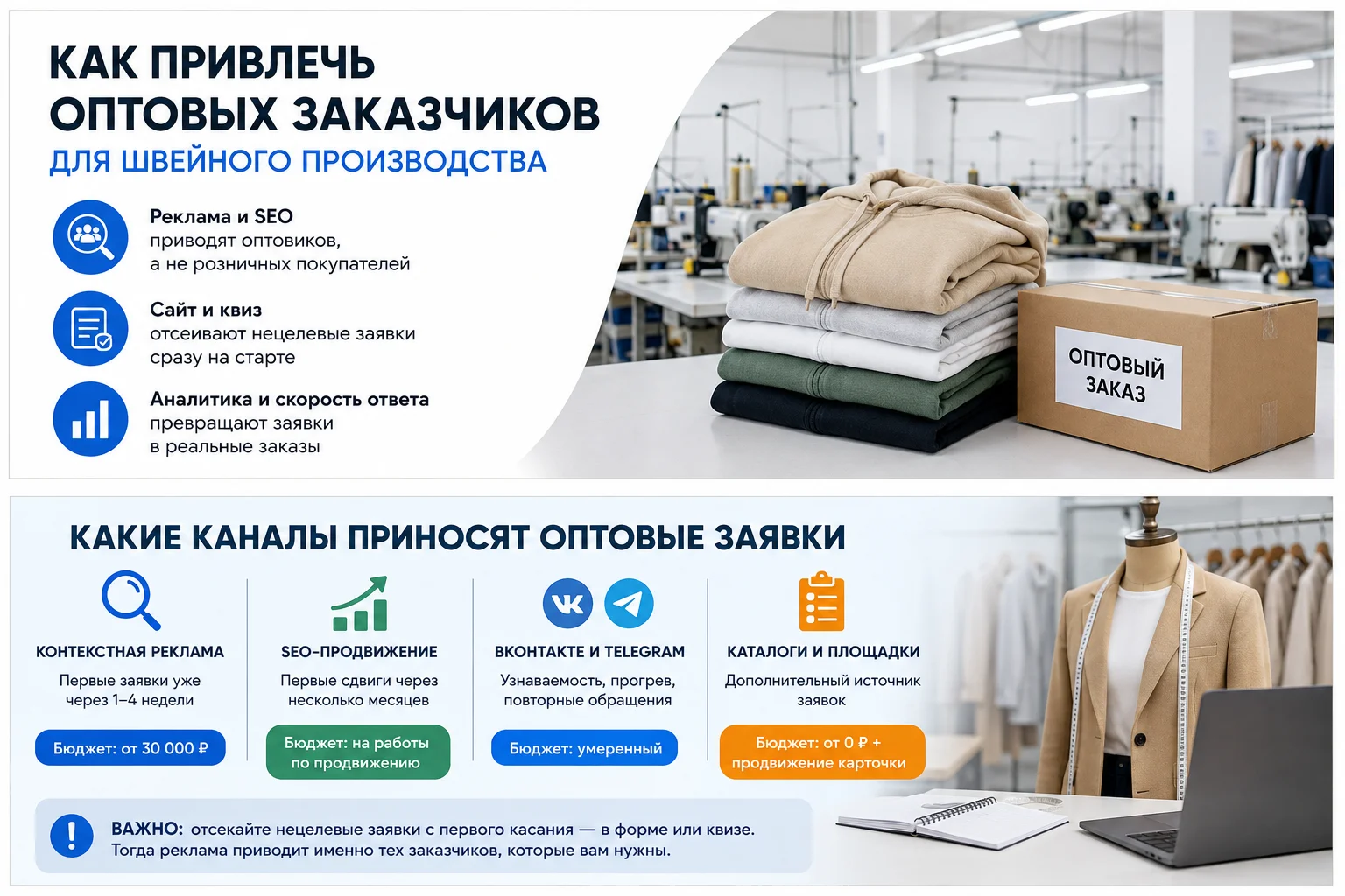 Как привлечь оптовых заказчиков на пошив одежды