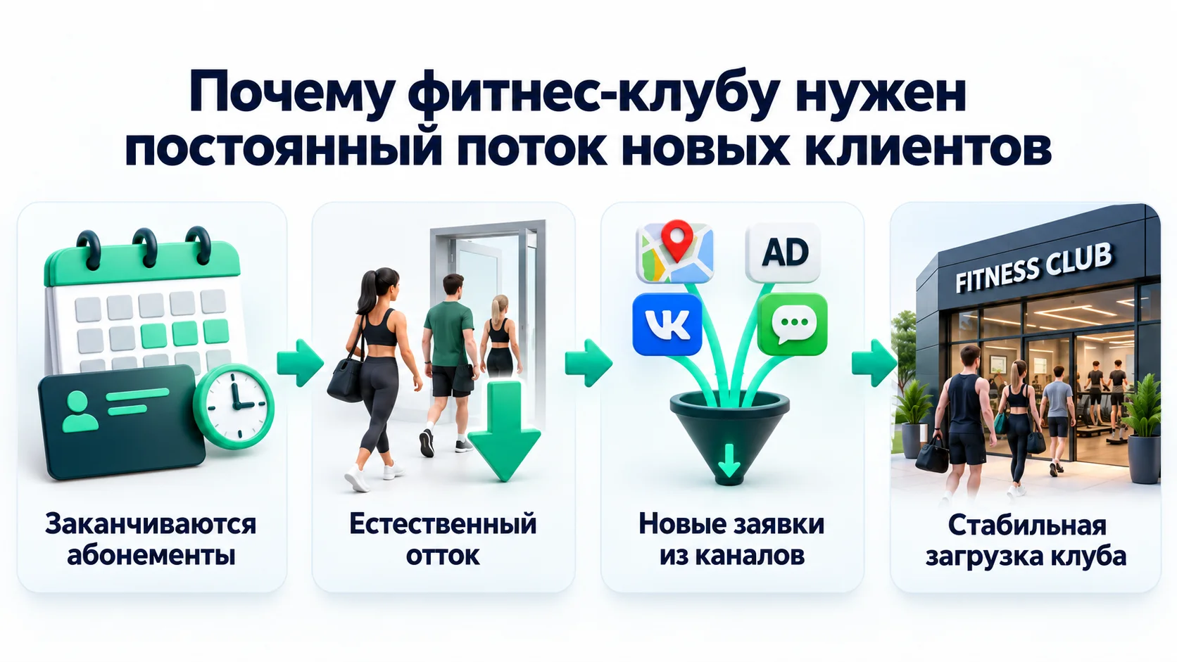 почему фитнес клубу нужен постоянный поток новых клиентов