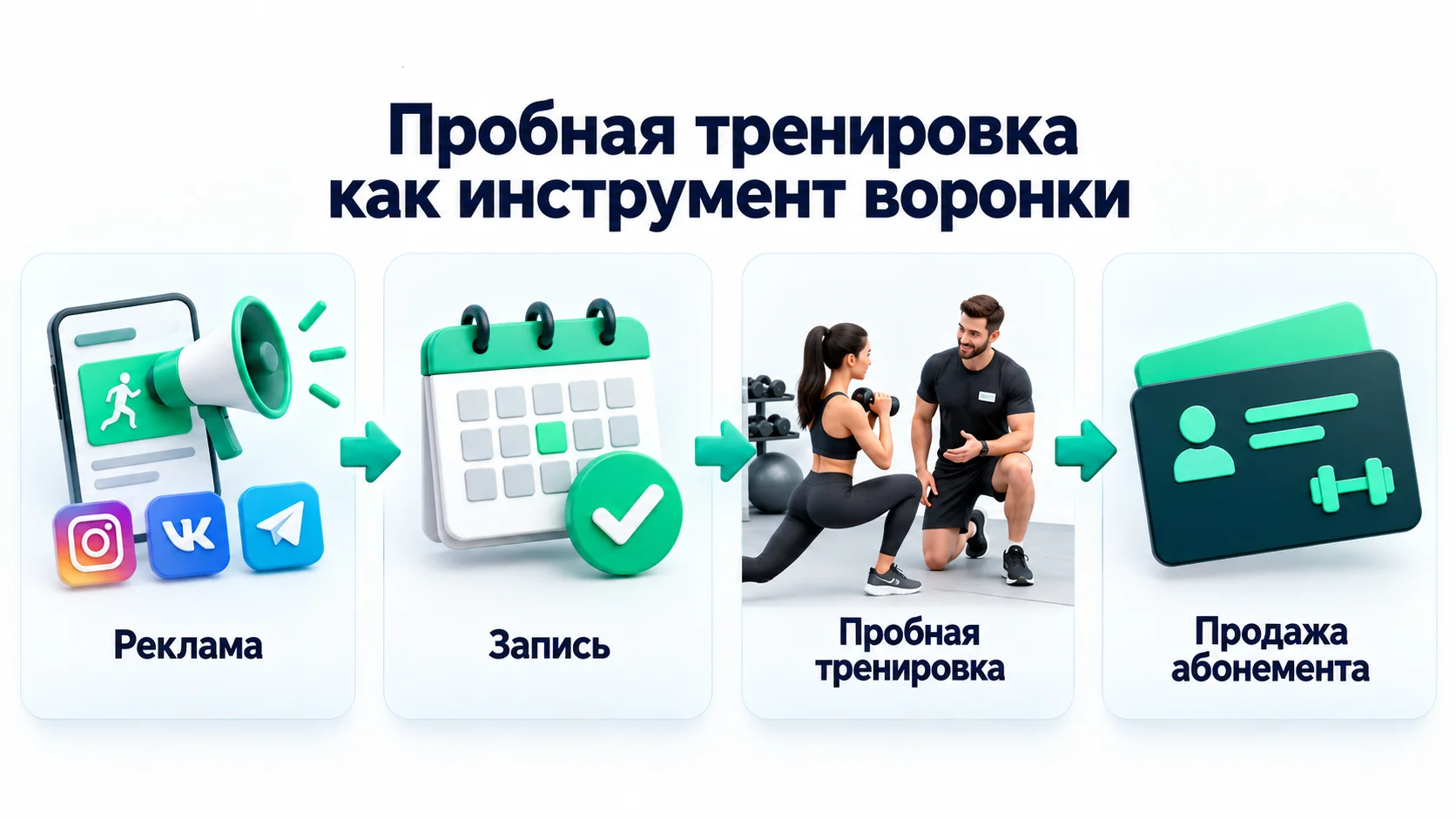 пробная тренировка в фитнес-клубе как инструмент воронки