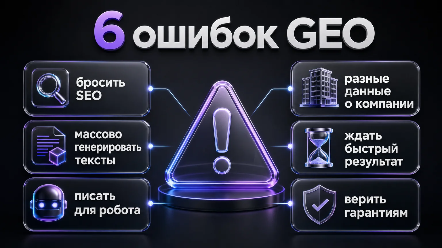 Ошибки GEO-продвижения